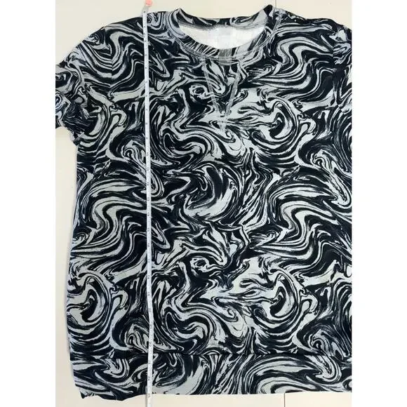 zuda Z-Knit Crewneck Pullover Cool Gray Swirl Size S NWOT - Picture 8 of 8